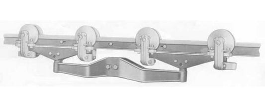 3000 lb Capacity Eight Wheel Trolley with Side Rollers - Image 1