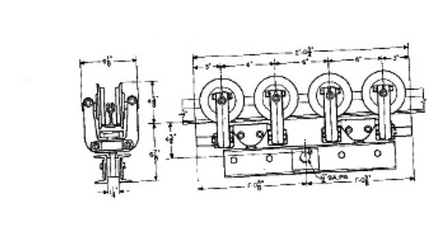 4000 lb Close Coupled Eight Wheel Trolley - Image 2