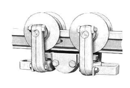 United States Monorail 2000 lb Capacity Four Wheel Trolley - Image 1