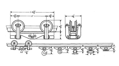 1000 lb Four Wheel Trolley - US Monorail Products - Image 2