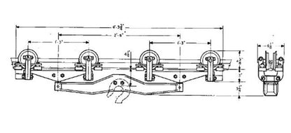 US Monorail 4000 lb Capacity Eight Wheel Trolley with Side Rollers - Image 2