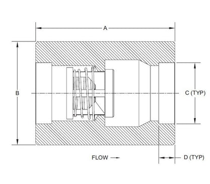 1-1/2" US Style Socket Weld Check Valve with 0.500 psi Cracking Pressure - Image 2