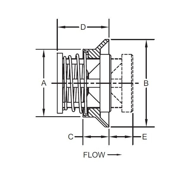 Check-All® UV Style Union Insert Check Valve - 1.5in, 1.50psi, 316 Stainless Steel - Image 2