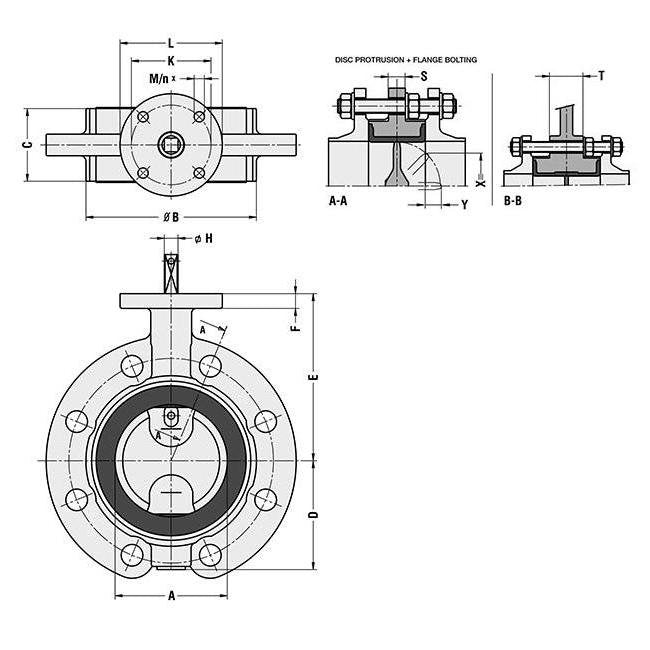 Ductile Iron DIN Butterfly Valve - Series EVML Mono Flanged - Image 5