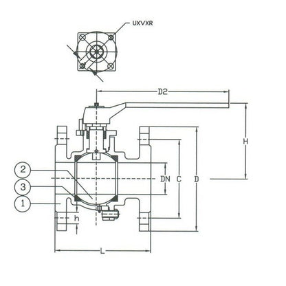 DIN PN16 Stainless Steel Full Bore Ball Valve - Image 2