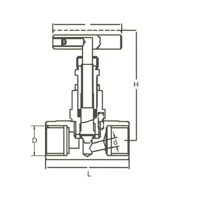 DIN Stainless Steel Needle Valve 1/8" - Image 2