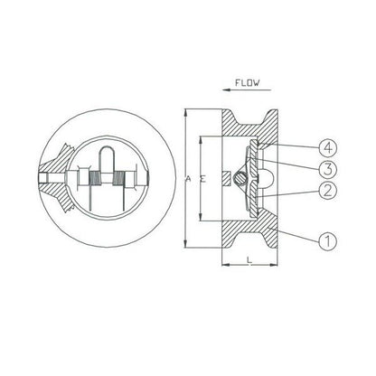 Duo Check Valves, Cast Iron - ANSI Certified - Image 1