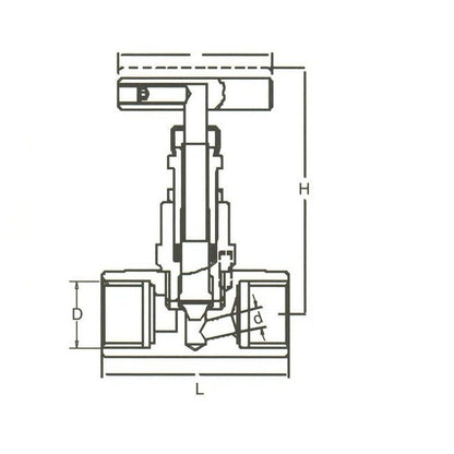 DIN Stainless Steel Needle Valve - 1/4 inch - Image 2
