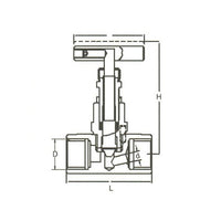 DIN Stainless Steel Needle Valve - 1/4 inch