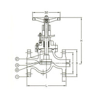 PN 160 Cast Steel Globe Regular Valve - DIN2501-PN160
