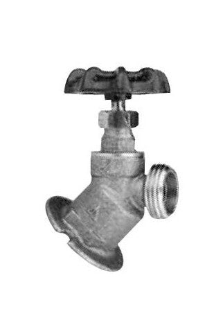 Brass Angle Sillcock with No Kink Valve 125 PSI - 3/4 inches - Image 1