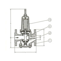 DIN Bronze Gas/Water Valve Reducer, Size 015