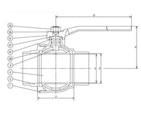 Bronze Ball Valve - Solder End, Full Port 2-Piece Body