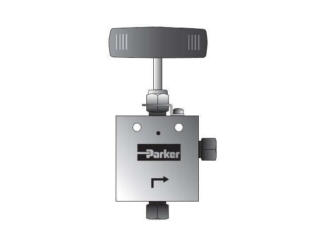 Parker MAN Series 2-Way Angle Valve with MPI™ Connection - Image 1