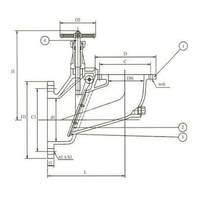 Cast Steel Storm Angle Pattern Valve - DIN PN10 - Image 2