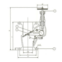 DIN PN10 Cast Steel Storm Vertical Pattern Valve - 150mm