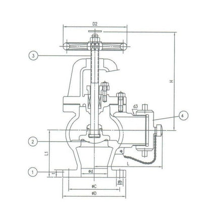Class 150/300 Bronze Hose Angle Valve - NST Threaded - Image 2