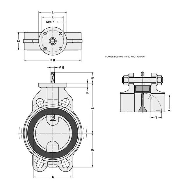Ductile Iron Butterfly Valve - Series EVCS Semi Lug - Image 2
