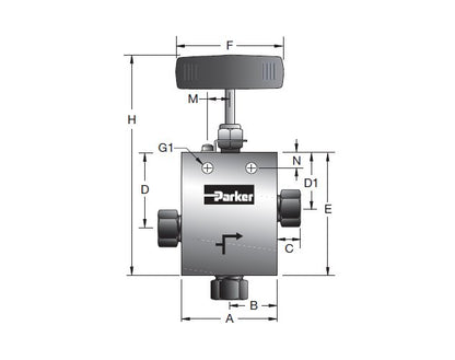 MPI™ MAN Series 3-Way/2 On-Pressure Valve - 15000 psi - Image 2
