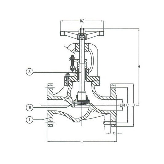 Bronze Globe Valve PN 16 with Bolted Bonnet - Image 1