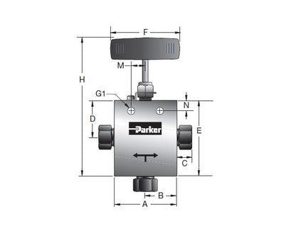 Parker MAN Series Needle Valve with MPI™ Connection - Image 2