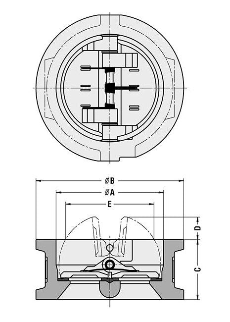 ECV Flangeless Wafer Check Valve DN500 - 20" - Image 2