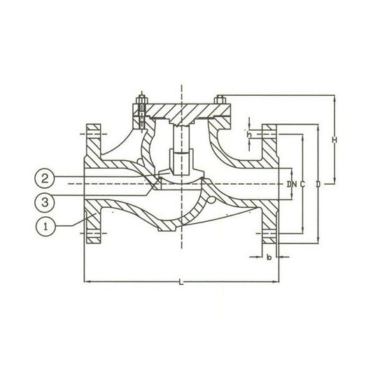DIN PN 40 Cast Steel Lift Check Globe Valve - Image 1