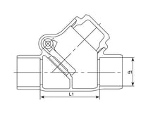 CYR Class 125 Bronze Check Valve with Y-Pattern Swing Type Disc