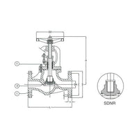 Bronze Globe Bolted Bonnet SDNR Valve - PN 16, Size 250mm
