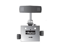 Parker MAN Series 2-Way Straight Valve, 1/2 MPI Connection, 15000 psi