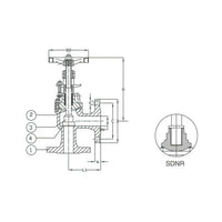 PN 16 Ductile Iron Angle SDNR Valve - DIN Angle Valve
