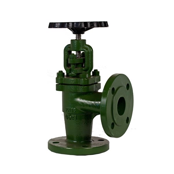PN 16 Cast Iron Angle Regular Valve - DIN Certified - Image 1
