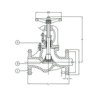 Bronze DIN Globe Valve PN16 - Bolted Bonnet Regular Valve