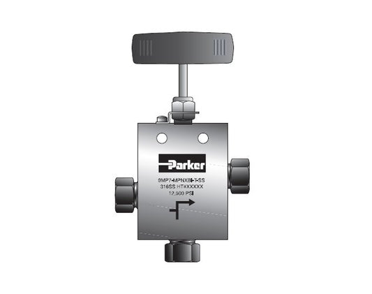 Parker MAN Series 3-Way/2 On-Pressure Valve with MPI™ Connection - Image 1