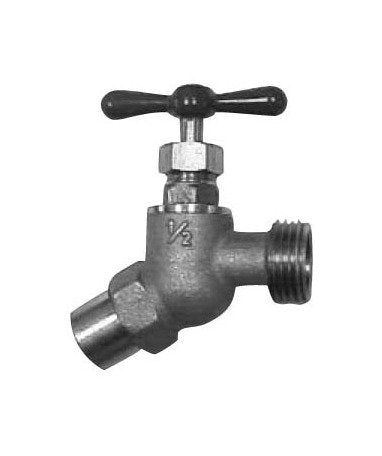 Brass Angle Sillcock with No Kink Valve 125 PSI - 3/4 inches - Image 1