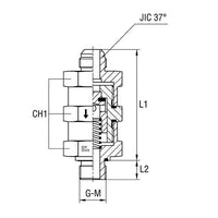 Male Stud Non Return Valve with Elastomer Seal - BSP Parallel (Standard Body)