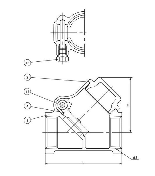 Class 125 Bronze Swing Disc Check Valve - Image 1