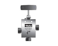 Parker MAN Series Needle Valve - 3-Way/2 On-Pressure Valve