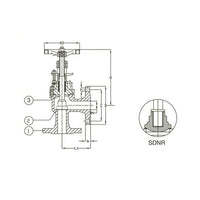 Bronze Angle Bonnet SDNR Valve - PN 16, DIN 2501, Flanged