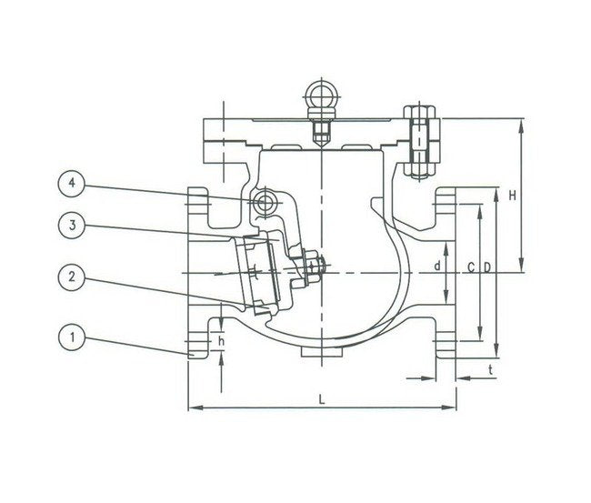 Class 150 Bronze Swing Check Valve with Bolted Cover - Image 2