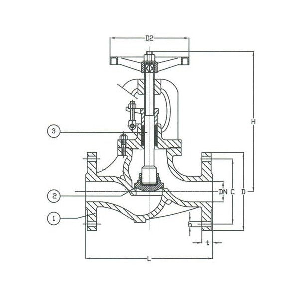 PN 16 Bronze Globe Valve - DIN 2501 PN16 - Image 1