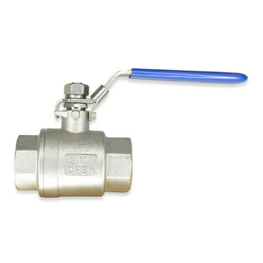 VBW Series 3/8 Inch (in) Size Female Full Port 2-Way Metal Ball Valve - Image 1