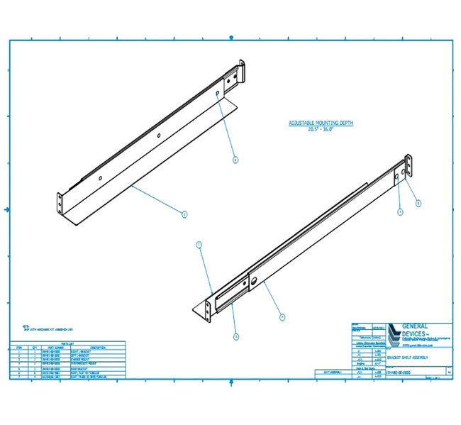 B-4485 Adjustable Mounting Shelf - Image 2