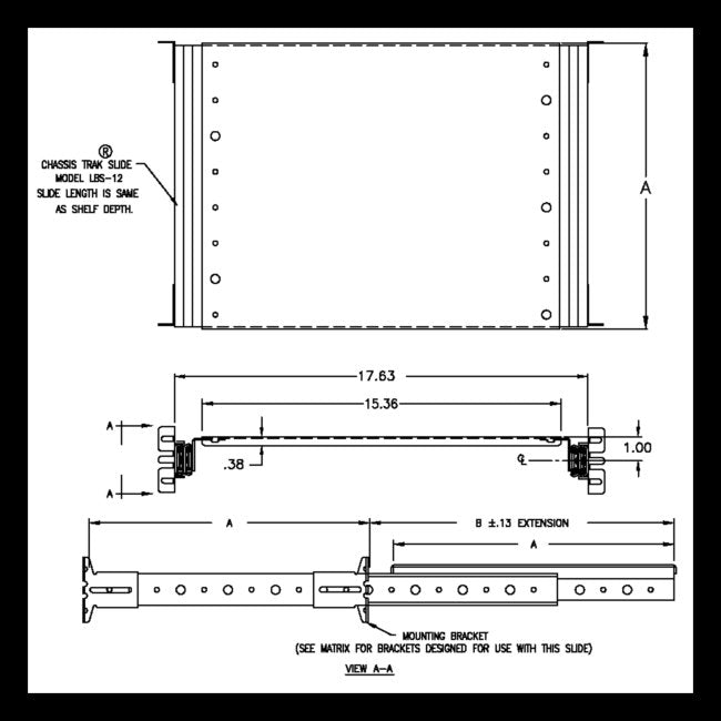 C-7100 Ball Bearing Sliding Shelf - Image 2