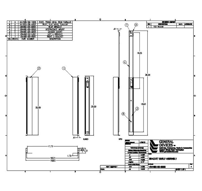 B-4480 Adjustable Mounting Support Bracket - Image 2