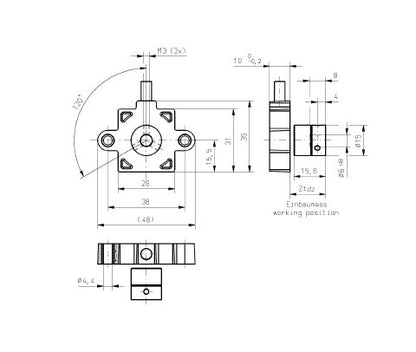 Vert-X 31E Series Touchless Magnetic Rotary Position Sensor - Type 5, IP68, 360º Measurement - Image 2