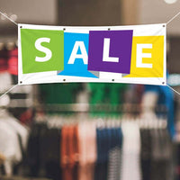 Megastore 6ft x 2.5ft Vinyl Banner with Grommets