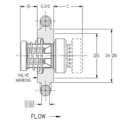 Check-All VI Vacuum Flange Insert Check Valve - 50mm DN Size, 1.50 psi Cracking Pressure - Image 2