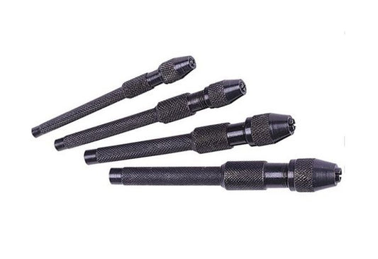 Precise 4 Piece Pin Vise Set with Range - Tool Steel Collet - Image 1