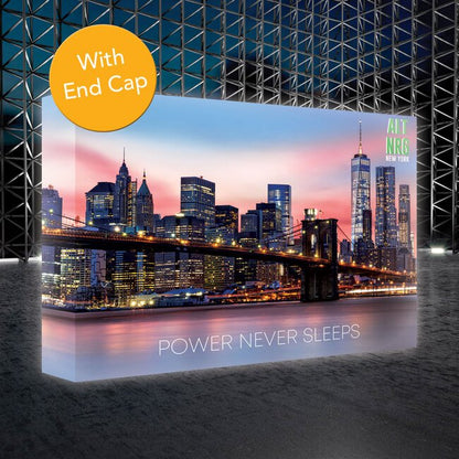 10ft Illuminated Pop Up Display with Double-Sided Fabric Print - Image 1